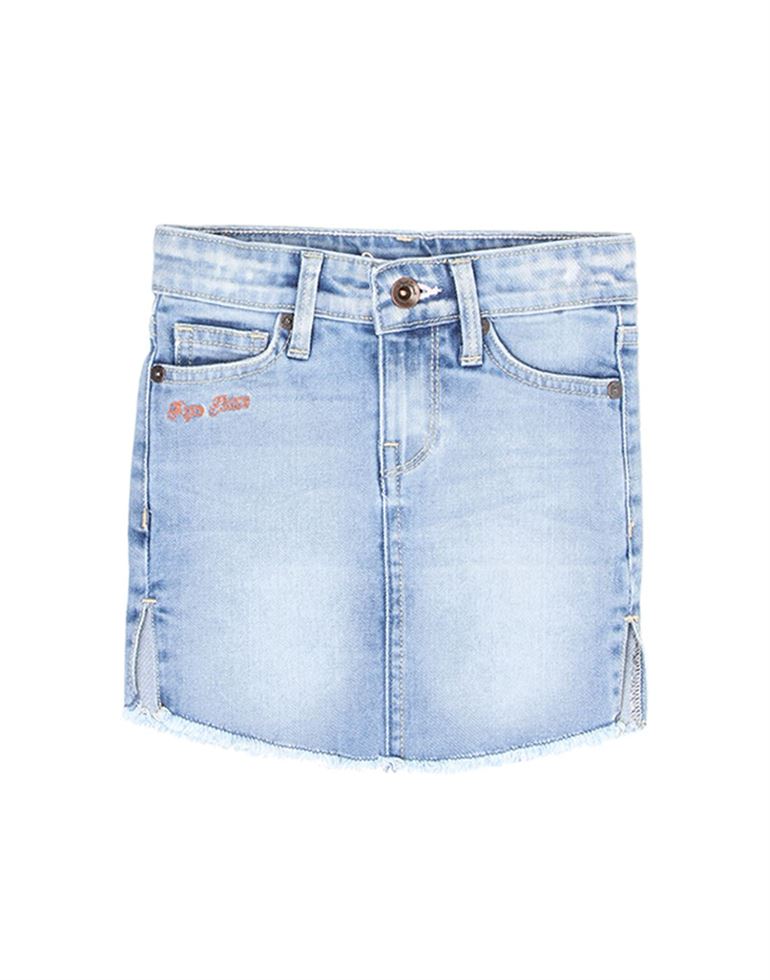 Pepe Jeans Girls Solid Blue Skirt